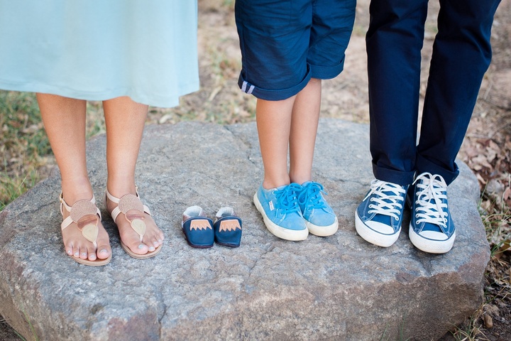Die Füße einer Familie