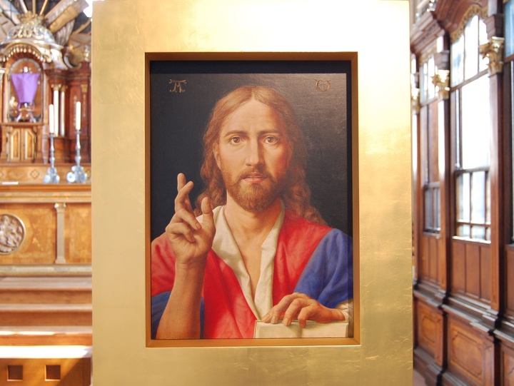 Jesus Ikone in der Kirche St. Mauritius Wiesentheid