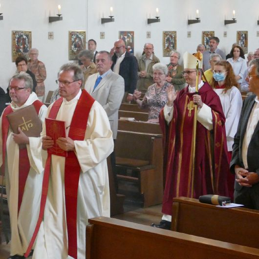 Bischof Dr. Franz Jung feierte am Freitagabend, 10. Juli, einen Kiliani-Wallfahrtsgottesdienst in der Aschaffenburger Pfarrkirche Sankt Kilian.