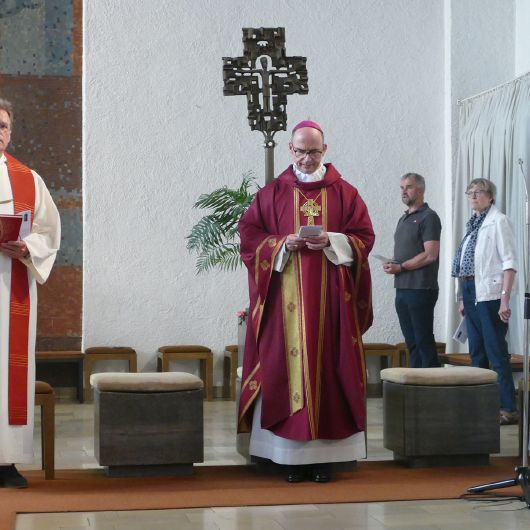Bischof Dr. Franz Jung feierte am Freitagabend, 10. Juli, einen Kiliani-Wallfahrtsgottesdienst in der Aschaffenburger Pfarrkirche Sankt Kilian.