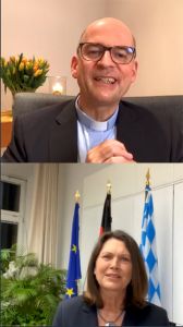 Bischof Dr. Franz Jung und Landtagspräsidentin Ilsa Aigner unterhielten sich am Montag, 1. März, via Instagram.
