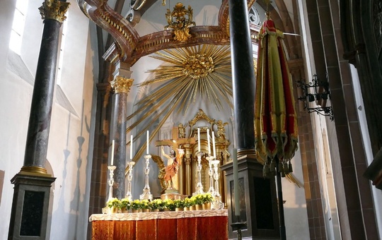 Der geschlossene Padiglione in Sankt Peter und Alexander in Aschaffenburg 