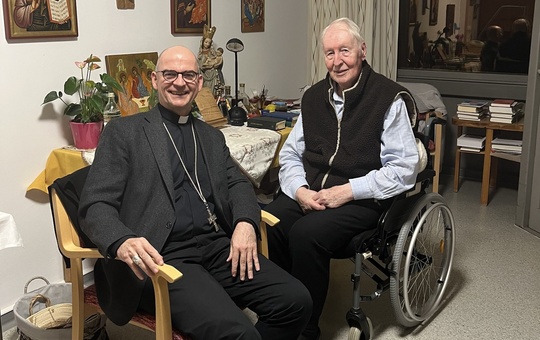 Bischof Jung bei Kardinal Wetter Bischof Jung bei Kardinal Wetter